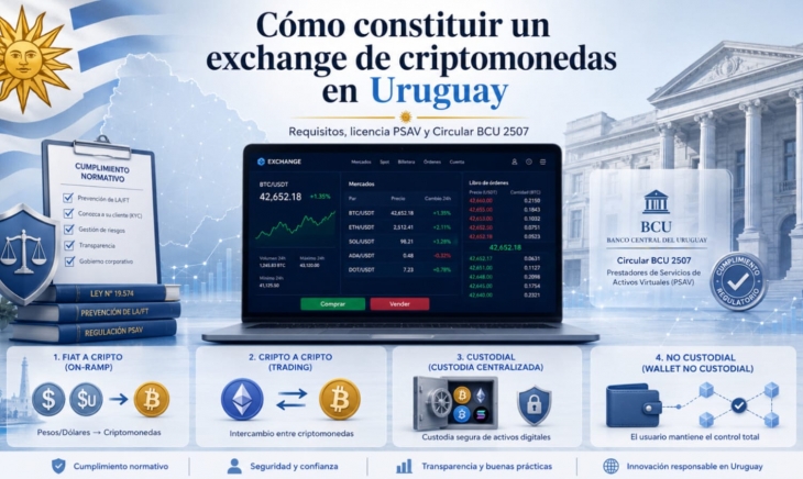 Cómo constituir un exchange de criptomonedas en Uruguay: requisitos de la Circular BCU N.º 2507